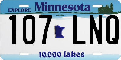 MN license plate 107LNQ