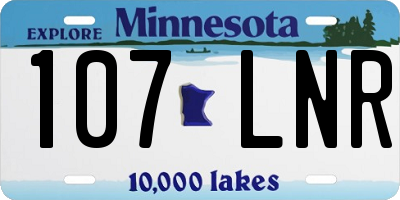 MN license plate 107LNR