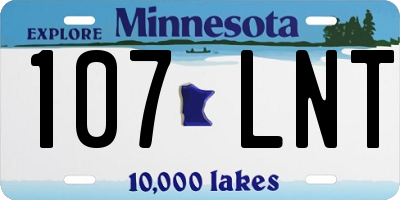 MN license plate 107LNT
