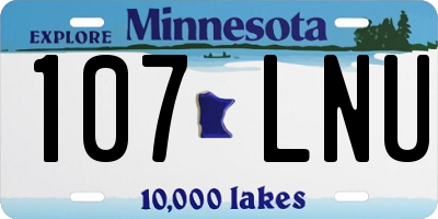 MN license plate 107LNU