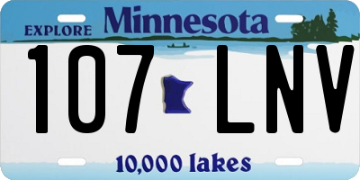 MN license plate 107LNV