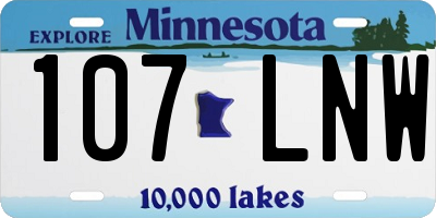 MN license plate 107LNW