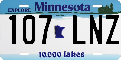MN license plate 107LNZ