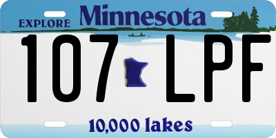 MN license plate 107LPF