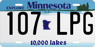 MN license plate 107LPG