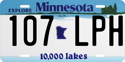 MN license plate 107LPH
