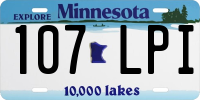 MN license plate 107LPI