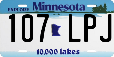 MN license plate 107LPJ