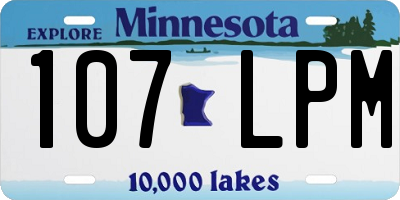 MN license plate 107LPM