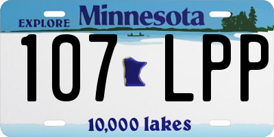 MN license plate 107LPP