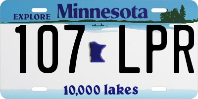 MN license plate 107LPR