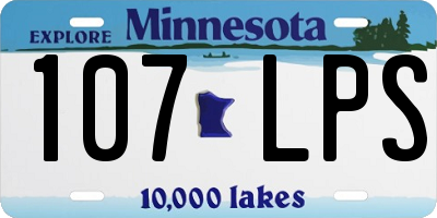 MN license plate 107LPS
