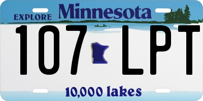 MN license plate 107LPT