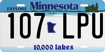 MN license plate 107LPU
