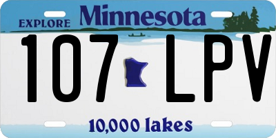 MN license plate 107LPV