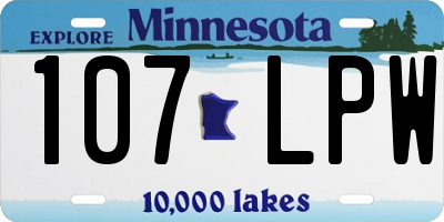 MN license plate 107LPW