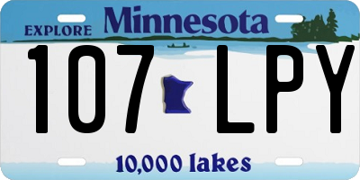 MN license plate 107LPY