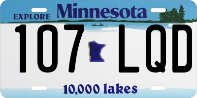 MN license plate 107LQD