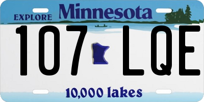 MN license plate 107LQE