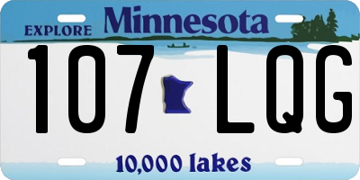 MN license plate 107LQG