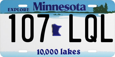 MN license plate 107LQL