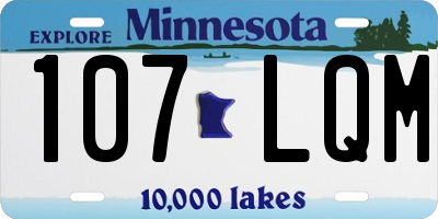 MN license plate 107LQM