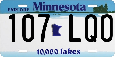 MN license plate 107LQO
