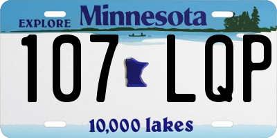 MN license plate 107LQP
