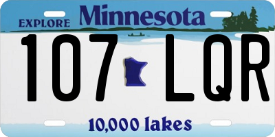 MN license plate 107LQR