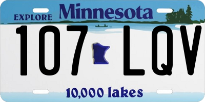 MN license plate 107LQV