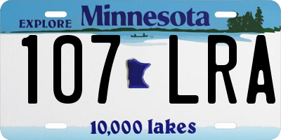 MN license plate 107LRA