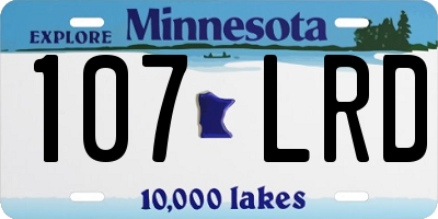 MN license plate 107LRD