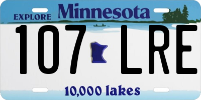MN license plate 107LRE