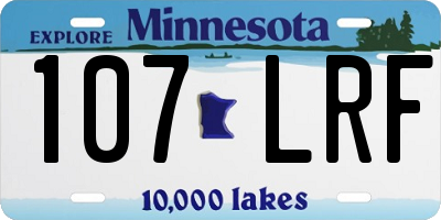 MN license plate 107LRF