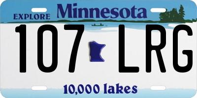 MN license plate 107LRG