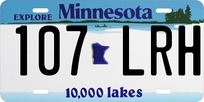 MN license plate 107LRH