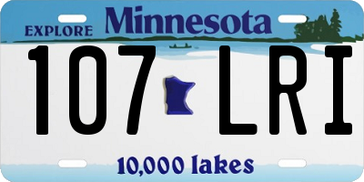 MN license plate 107LRI