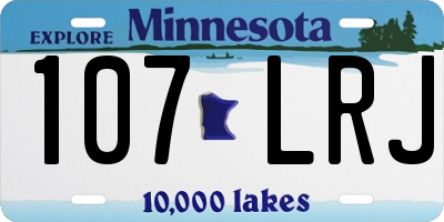 MN license plate 107LRJ