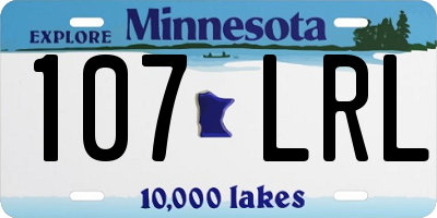 MN license plate 107LRL