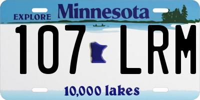 MN license plate 107LRM