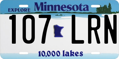 MN license plate 107LRN