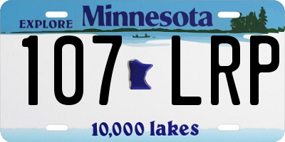 MN license plate 107LRP