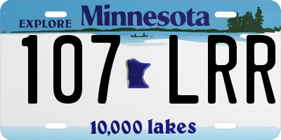 MN license plate 107LRR