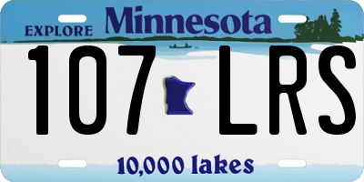 MN license plate 107LRS