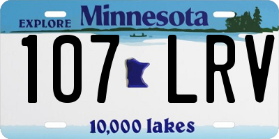 MN license plate 107LRV