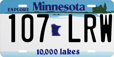 MN license plate 107LRW