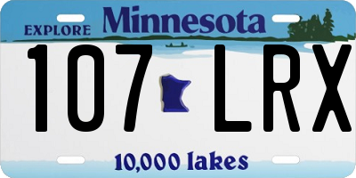 MN license plate 107LRX