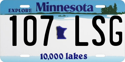 MN license plate 107LSG
