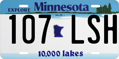 MN license plate 107LSH