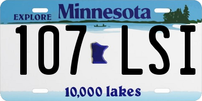 MN license plate 107LSI